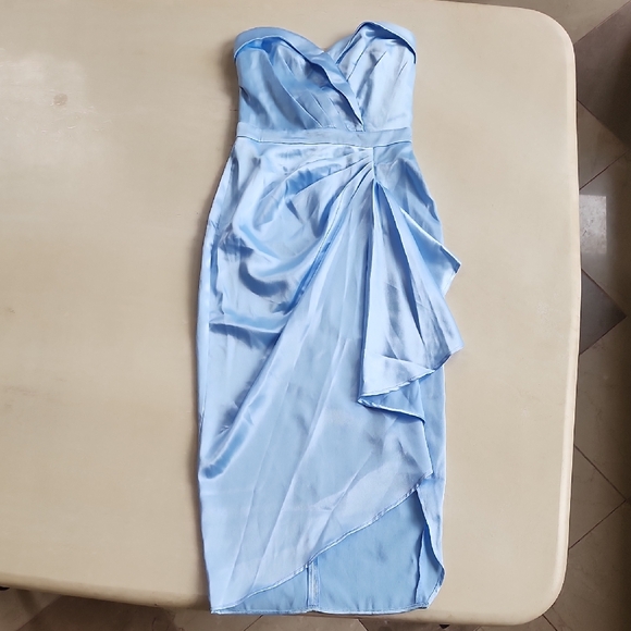 Dresses & Skirts - Shimmery Baby Blue Strapless Blue Dress- New With Tags